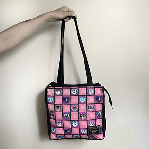 Totebag Alma Corazón de Gatos Rosa 