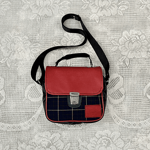 Bolsito Messenger Tartán Navy