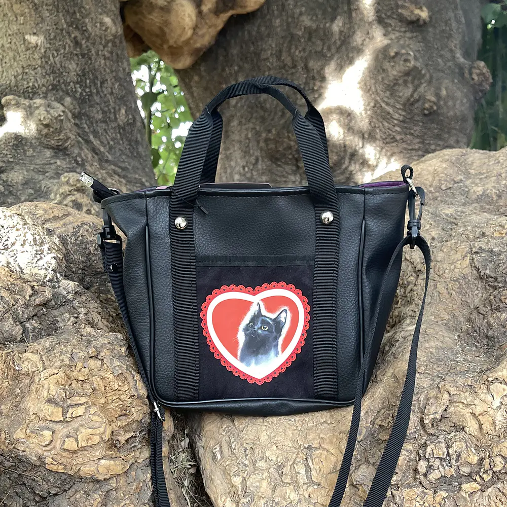 Mini Totebag Hycka Gatito Negro