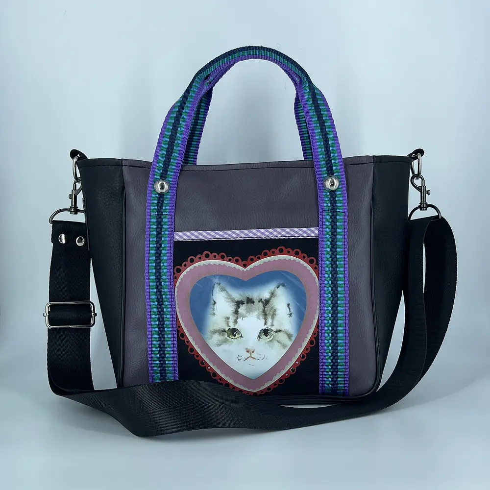 Mini Totebag Hycka Gatito Corazón 1