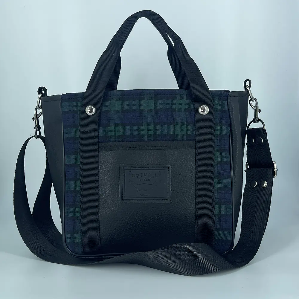 Mini Totebag Hycka Tartán Verde 1