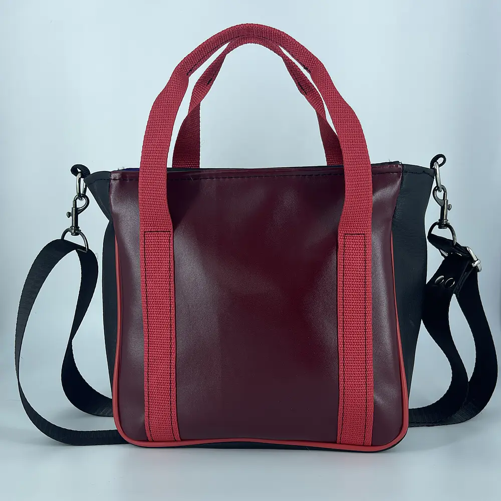 Mini Totebag Hycka Tartán Rojo 2