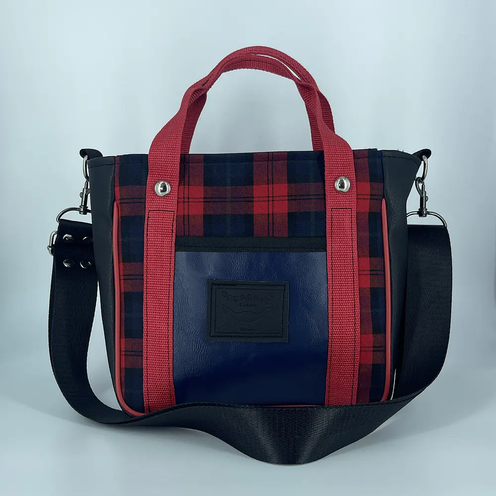 Mini Totebag Hycka Tartán Rojo 1