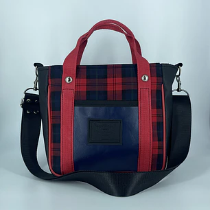 Mini Totebag Hycka Tartán Rojo