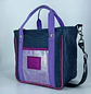 Mini Totebag Hycka Azul Texturizado y Morado Tornasol - Miniatura 1