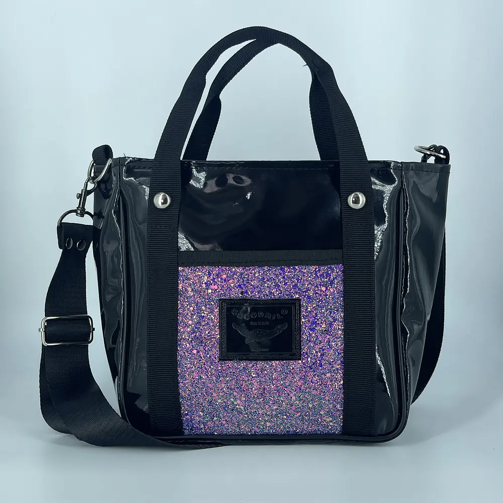 Mini Totebag Hycka Charol y Glitter Morado 1