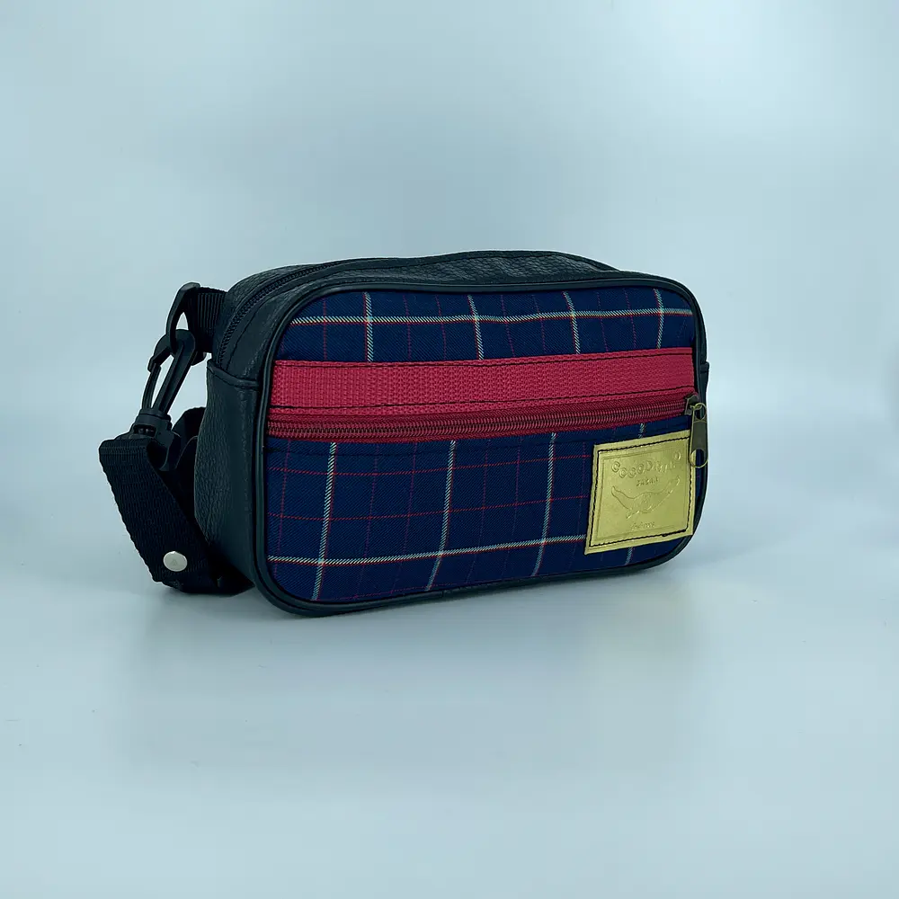 Bolso/Banano Charli Tartán Azul