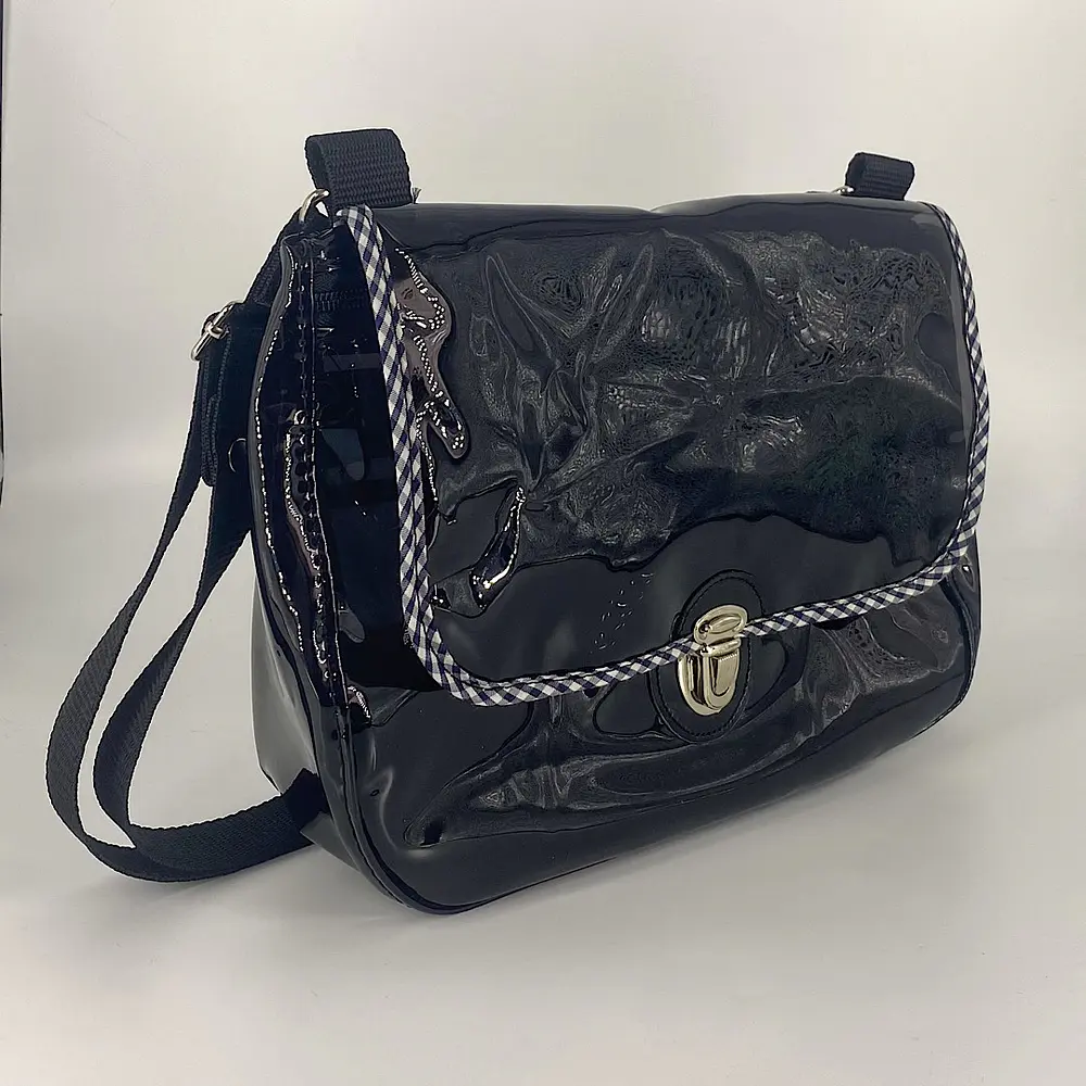 Cartera Sunny PVC Transparente Negro