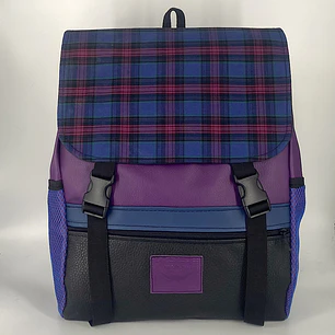 Mochila Nicca Morada Tartán 