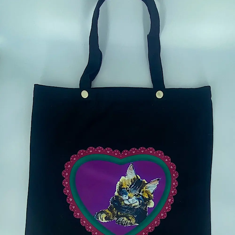 Totebag Gatito Romano Corazón 