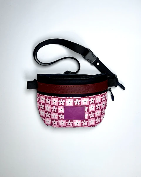 Bolso/Banano Picnic Flores Rosa Y Magenta