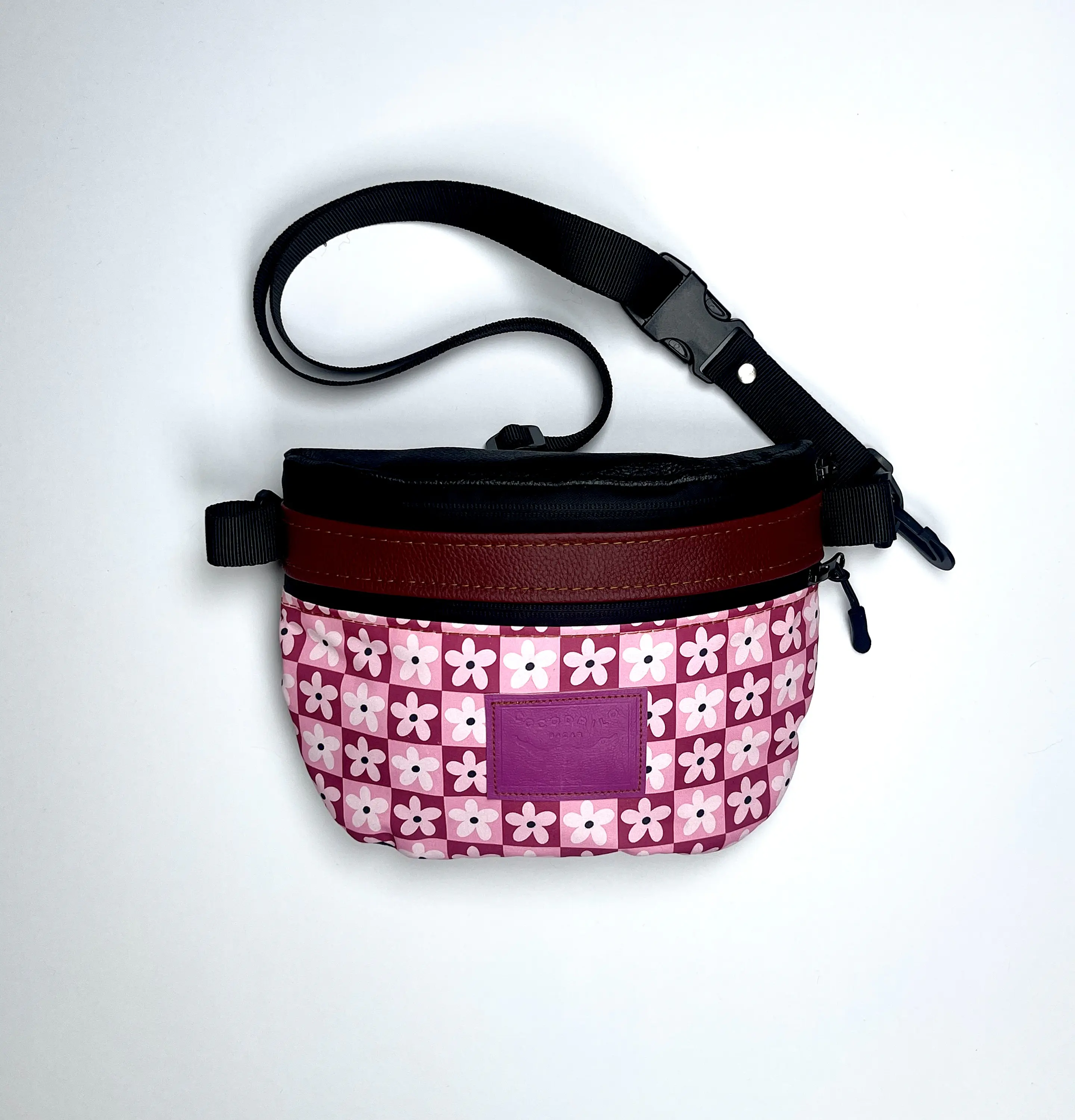 Bolso/Banano Picnic Flores Rosa Y Magenta 1
