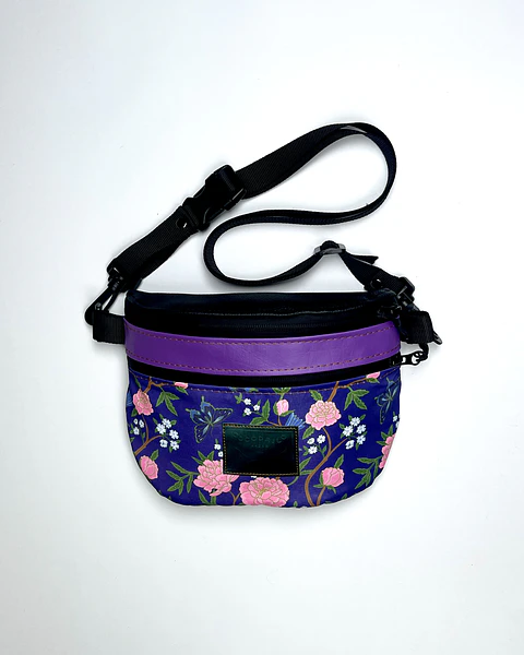 Bolso/Banano Picnic Flores y Pájaros