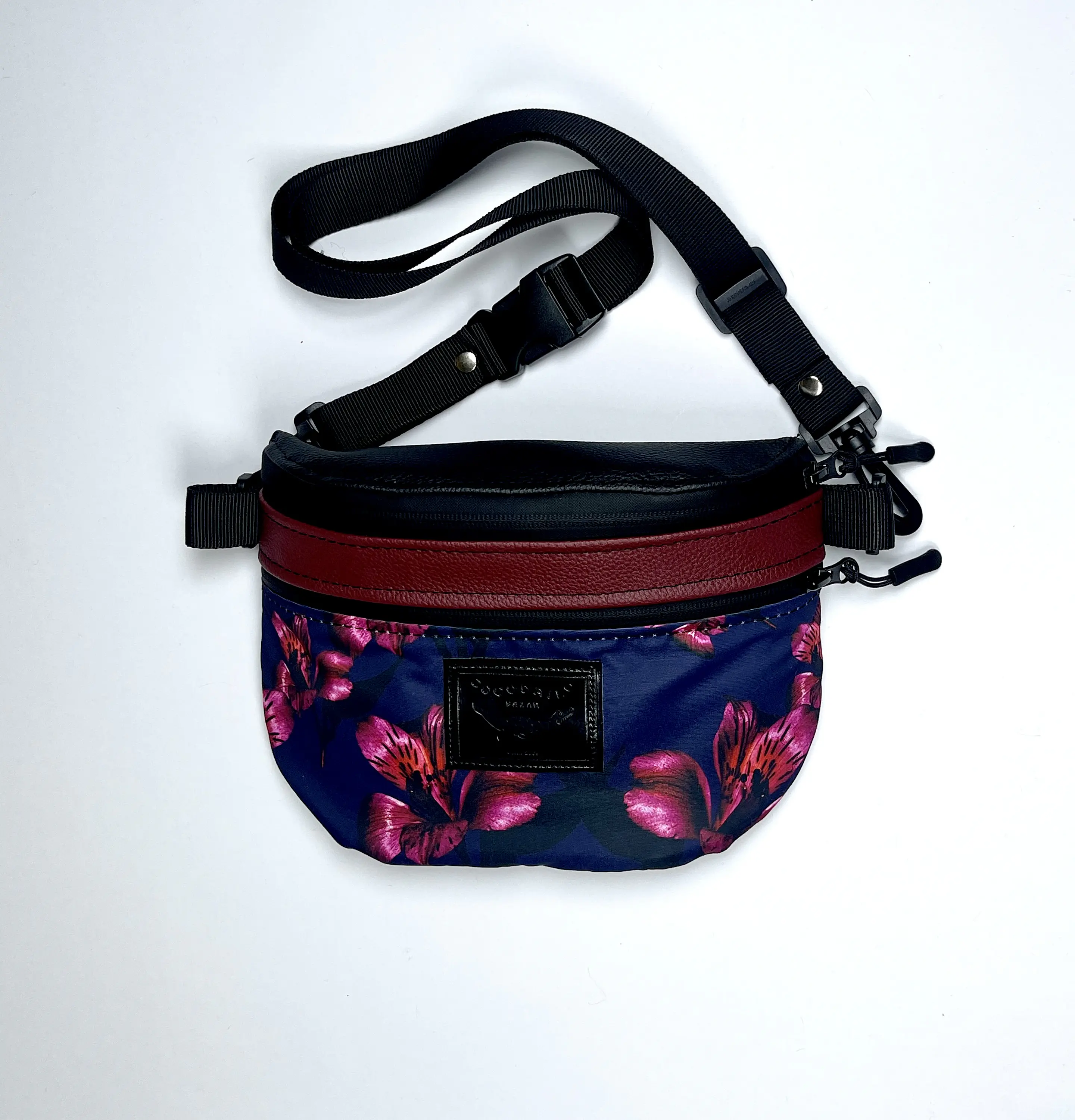 Bolso/Banano Picnic Azul y Rojo 1