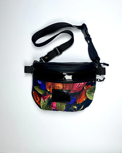 Bolso/Banano Picnic Hojas y Charol