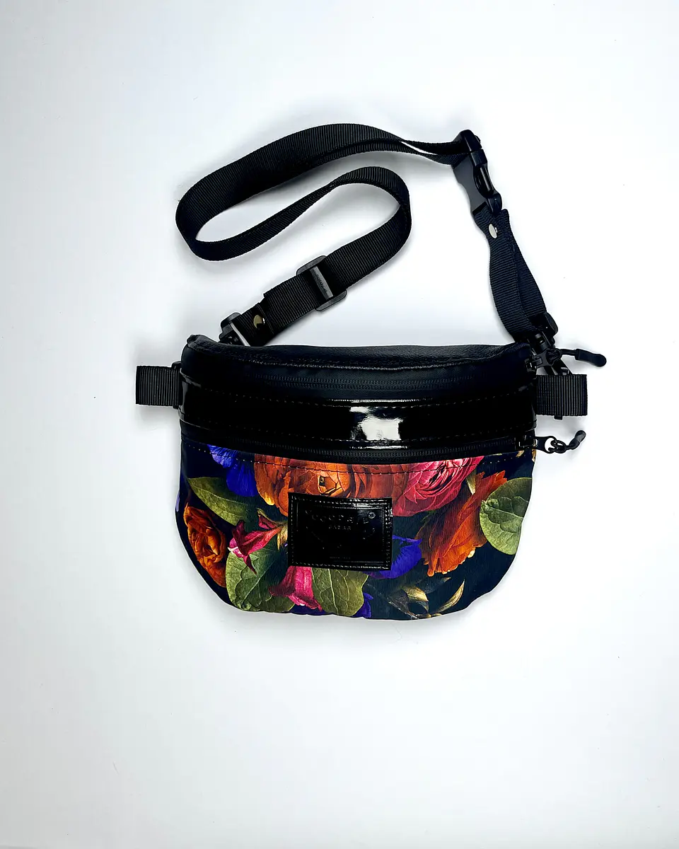Bolso/Banano Picnic Hojas y Charol 1