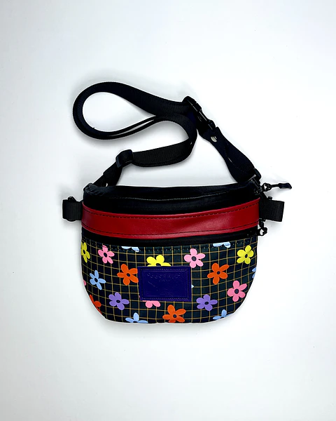 Bolso/Banano Picnic Flores Cuadriculado