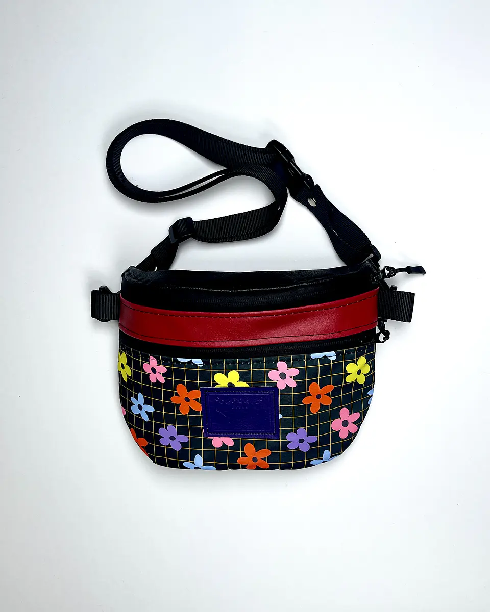 Bolso/Banano Picnic Flores Cuadriculado 1