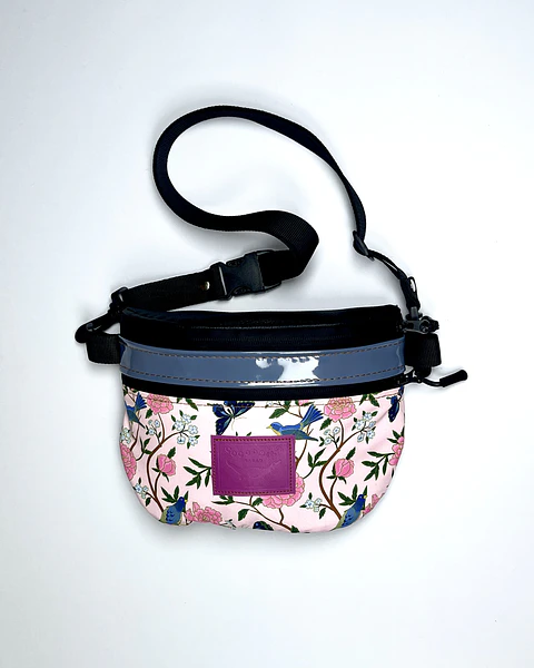 Bolso/Banano Picnic Pájaros Rosa