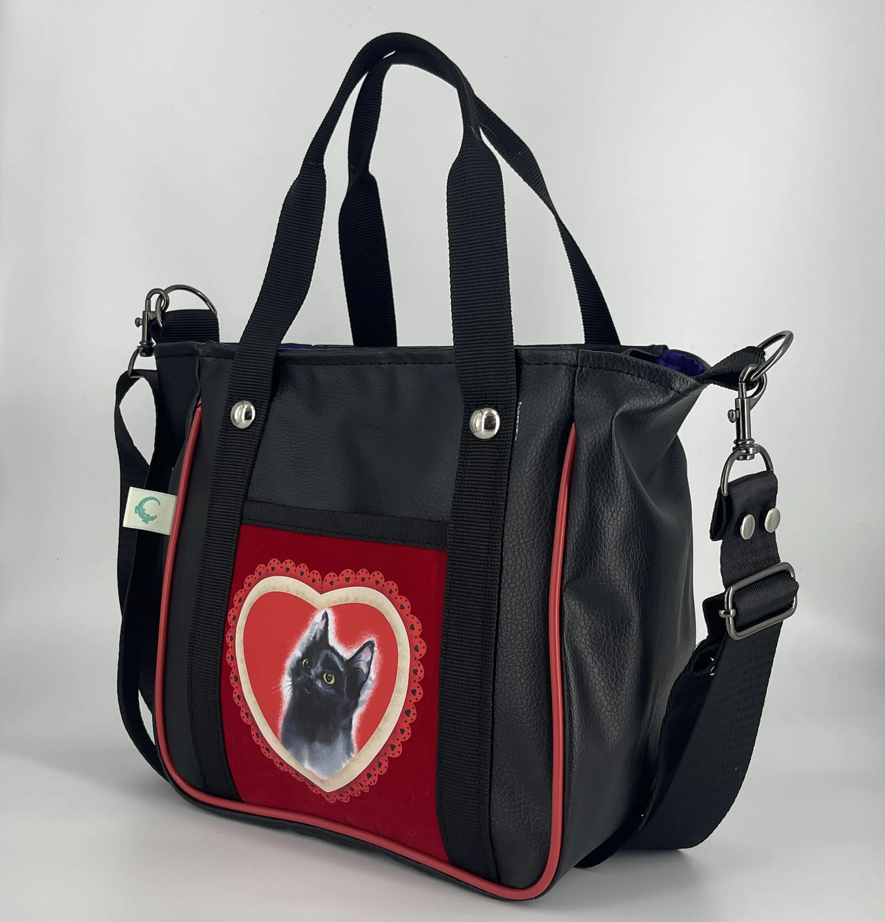 Mini Tote Hycka Gatito Negro 1