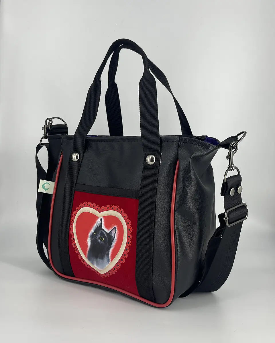 Mini Tote Hycka Gatito Negro 1