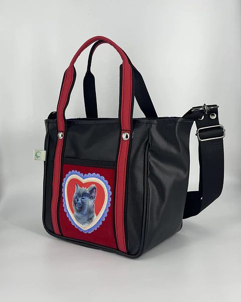 Mini Tote Hycka Gatito Gris