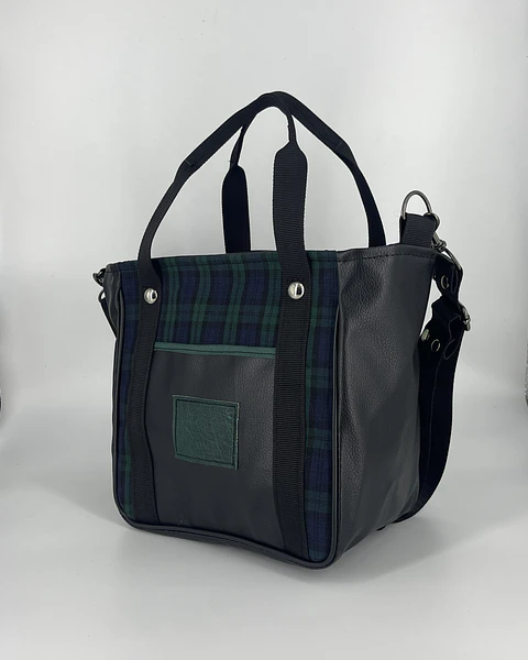 Mini Tote Hycka Tartán Verde