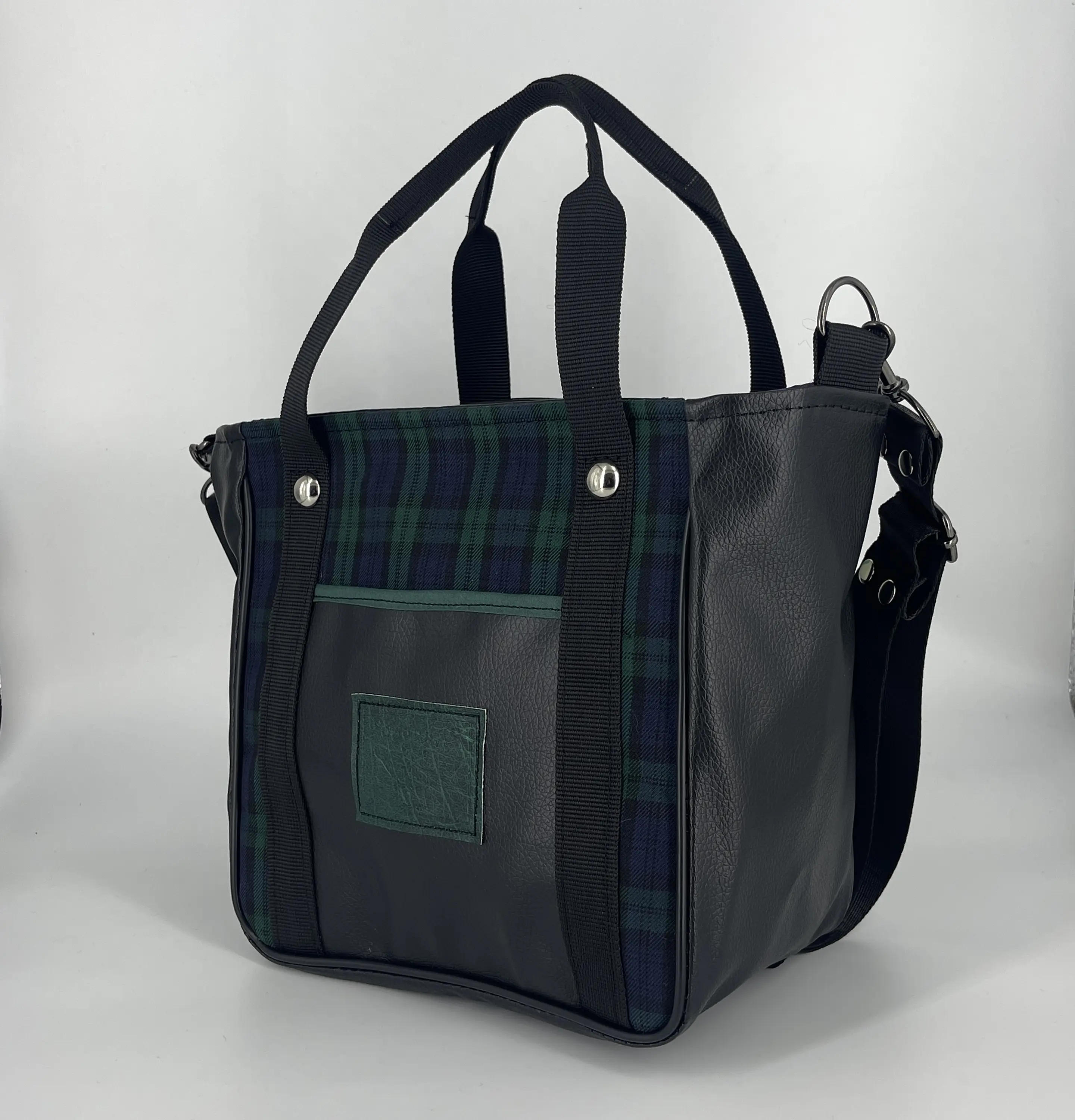 Mini Tote Hycka Tartán Verde 1