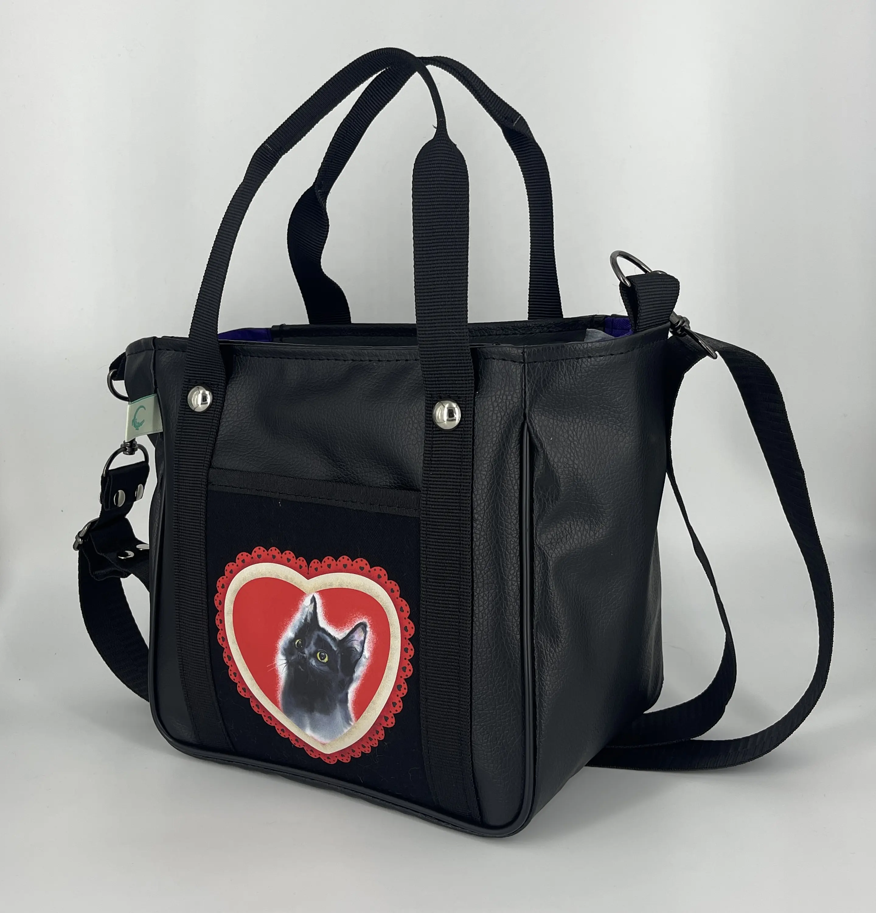Mini Tote Hycka Gatito Negro 1