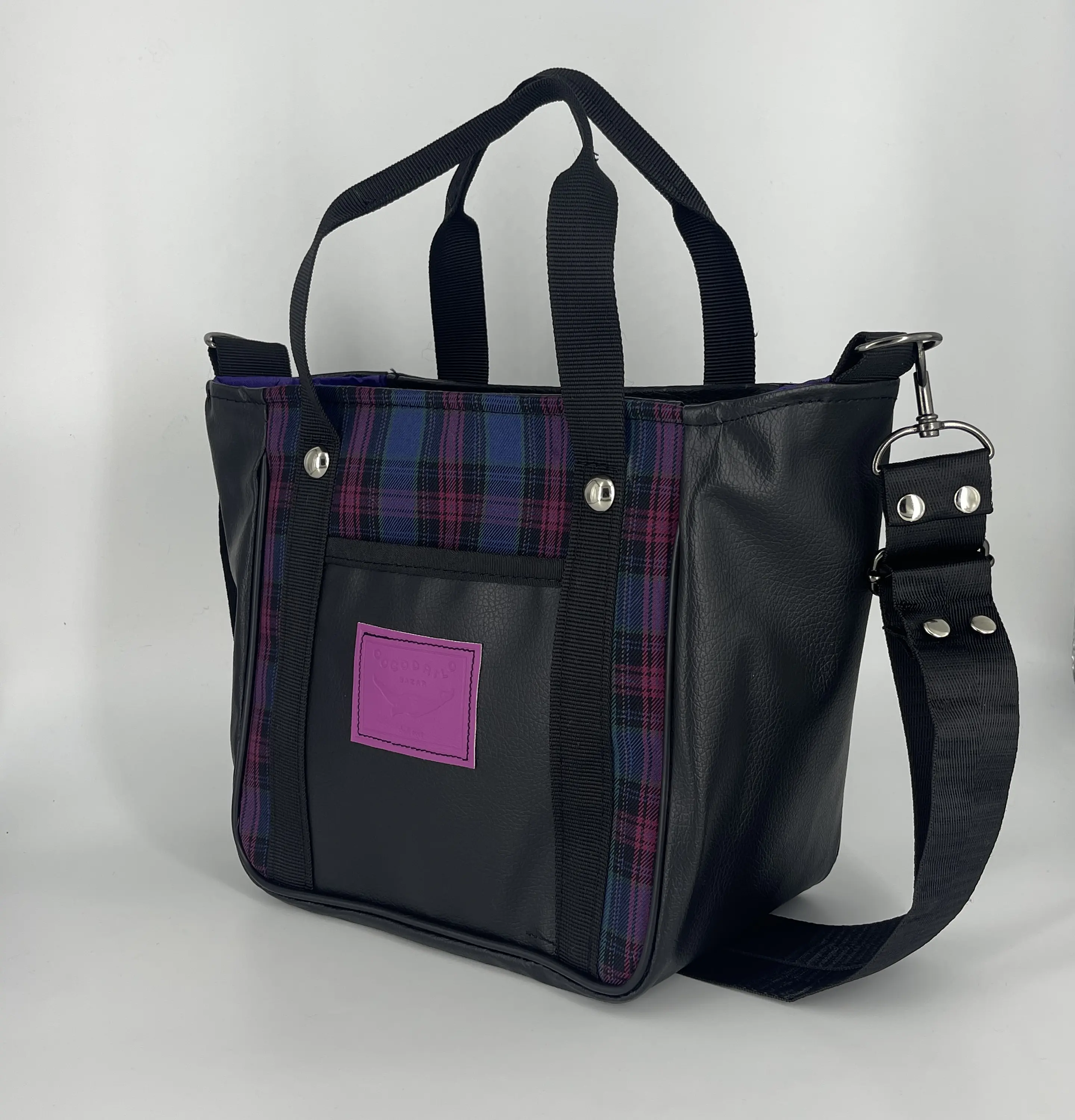 Mini Tote Hycka Tartán Frío  1