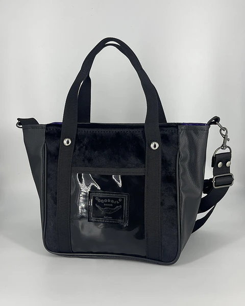 Mini Tote Hycka Terciopelo Negri