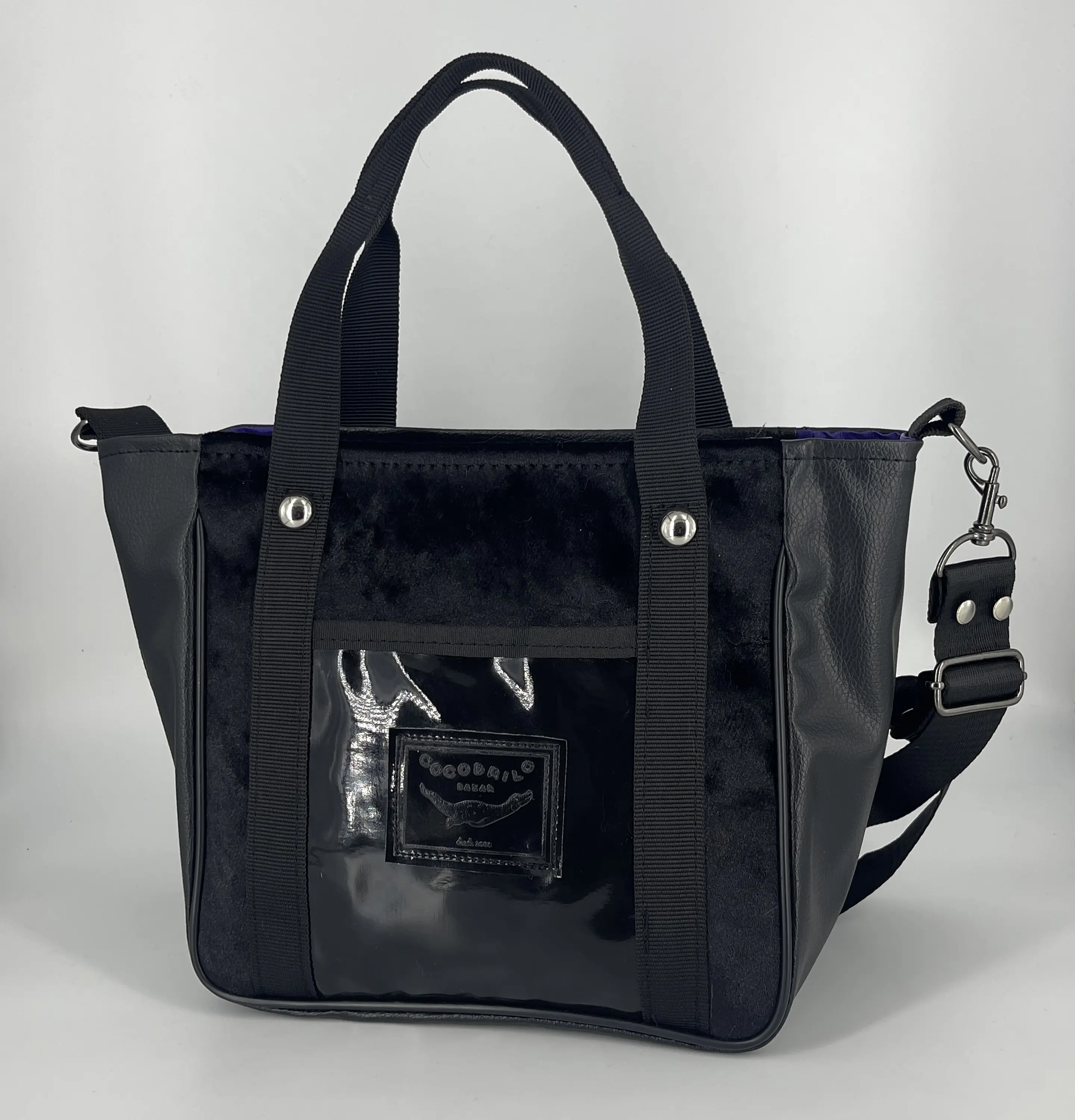 Mini Tote Hycka Terciopelo Negri 1