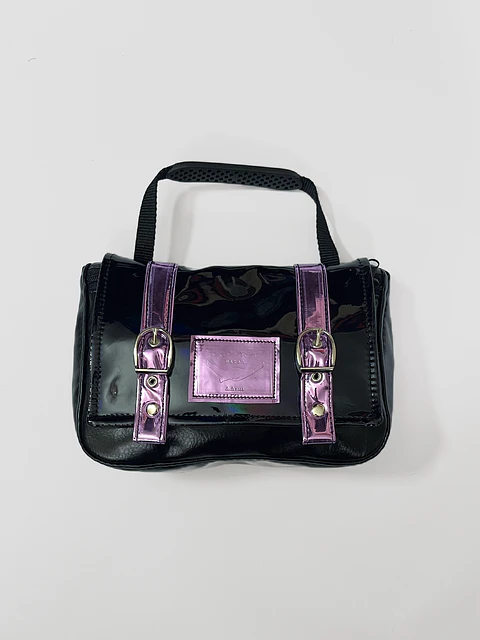 Bolso/Banano Charol holográfico y lila metalizada