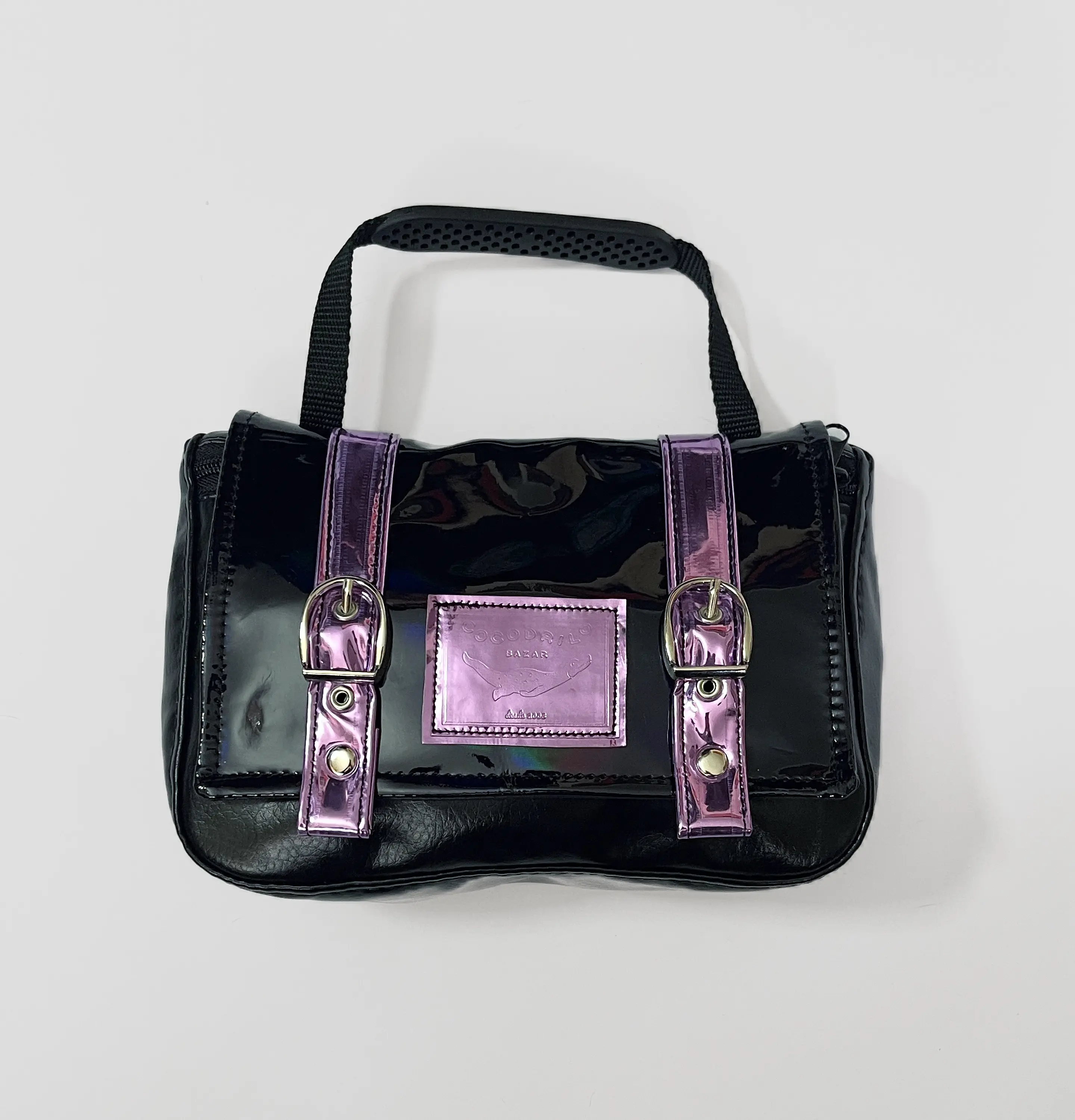 Bolso/Banano Charol holográfico y lila metalizada 1