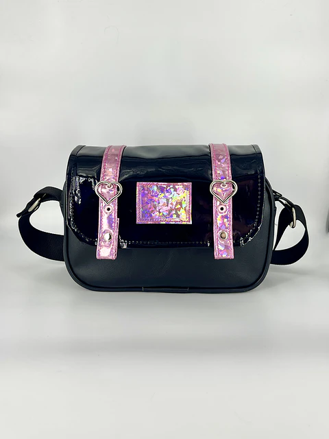 Cartera Nina Confeti Rosa y Charol Holo