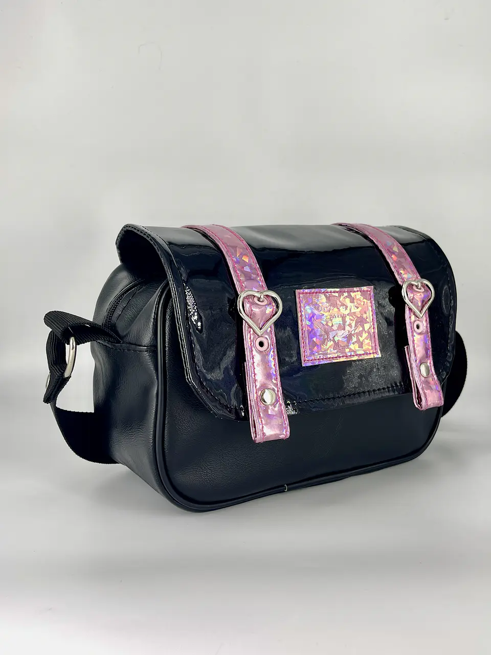 Cartera Nina Confeti Rosa y Charol Holo 2