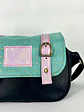 Cartera Nina Glitter Menta Detalles dorados y Rosa - Miniatura 2