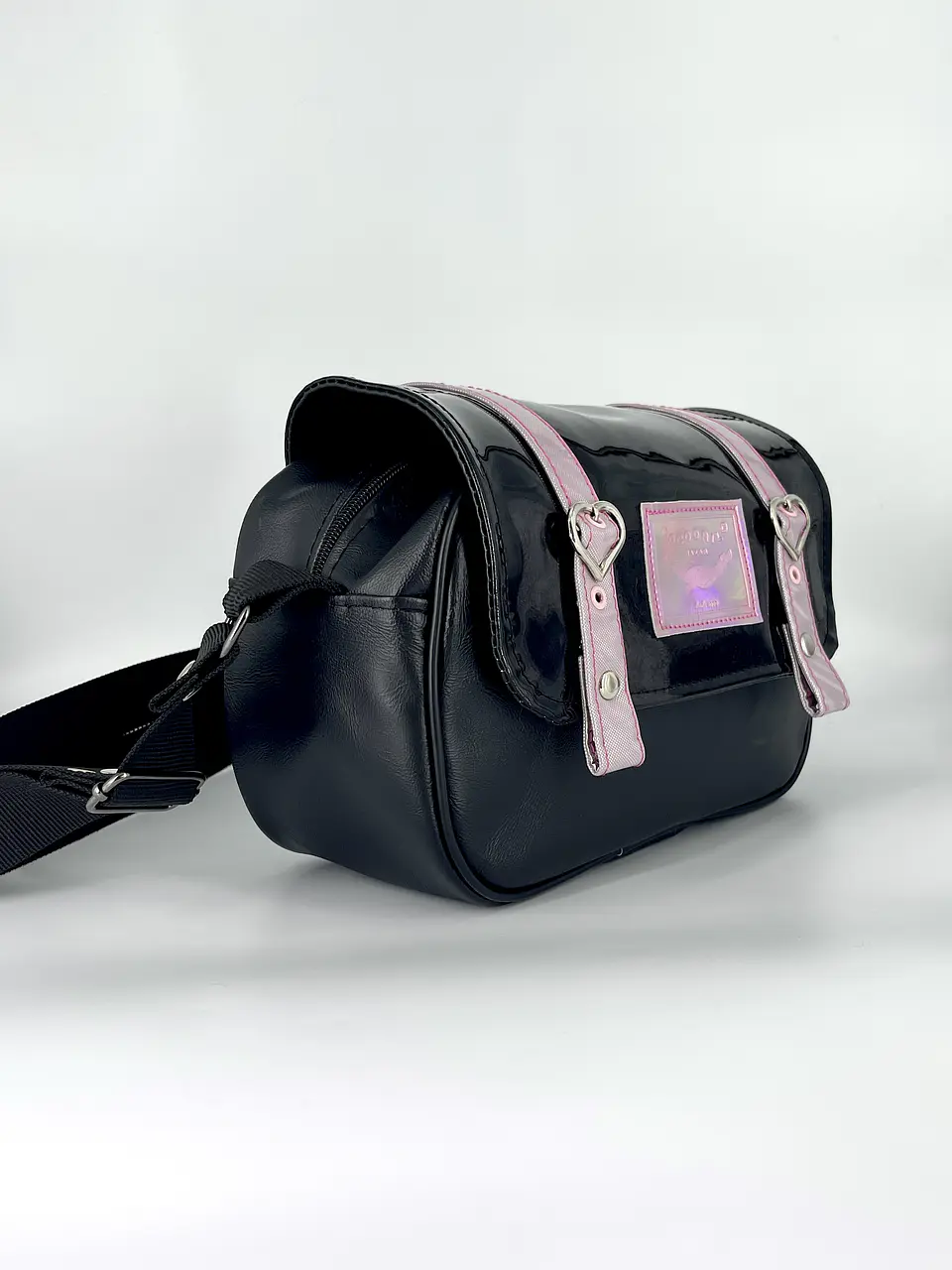 Cartera Nina Charol Holo y Rosa Laser 3