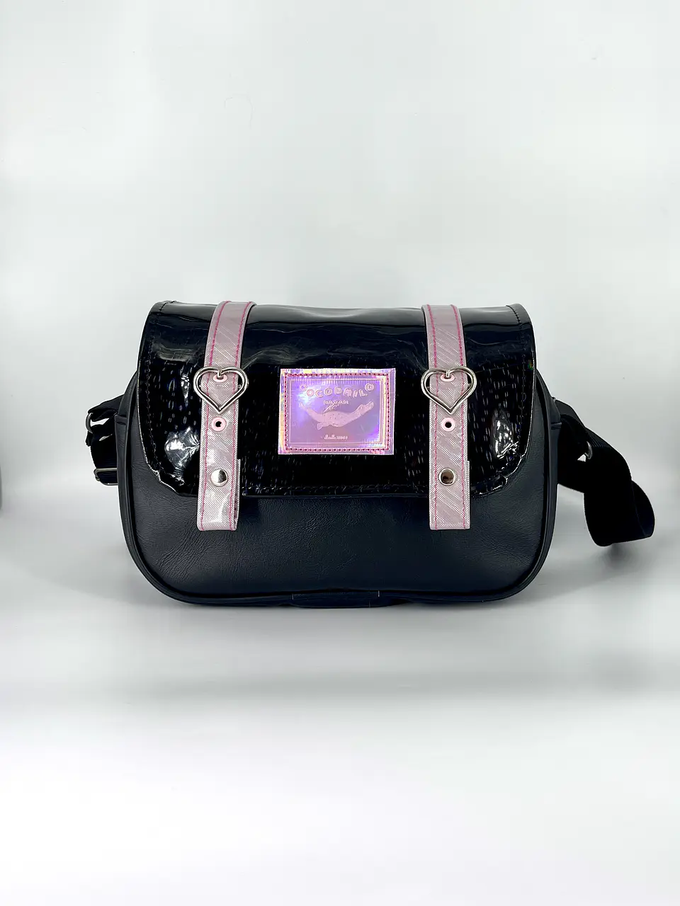 Cartera Nina Charol Holo y Rosa Laser 1