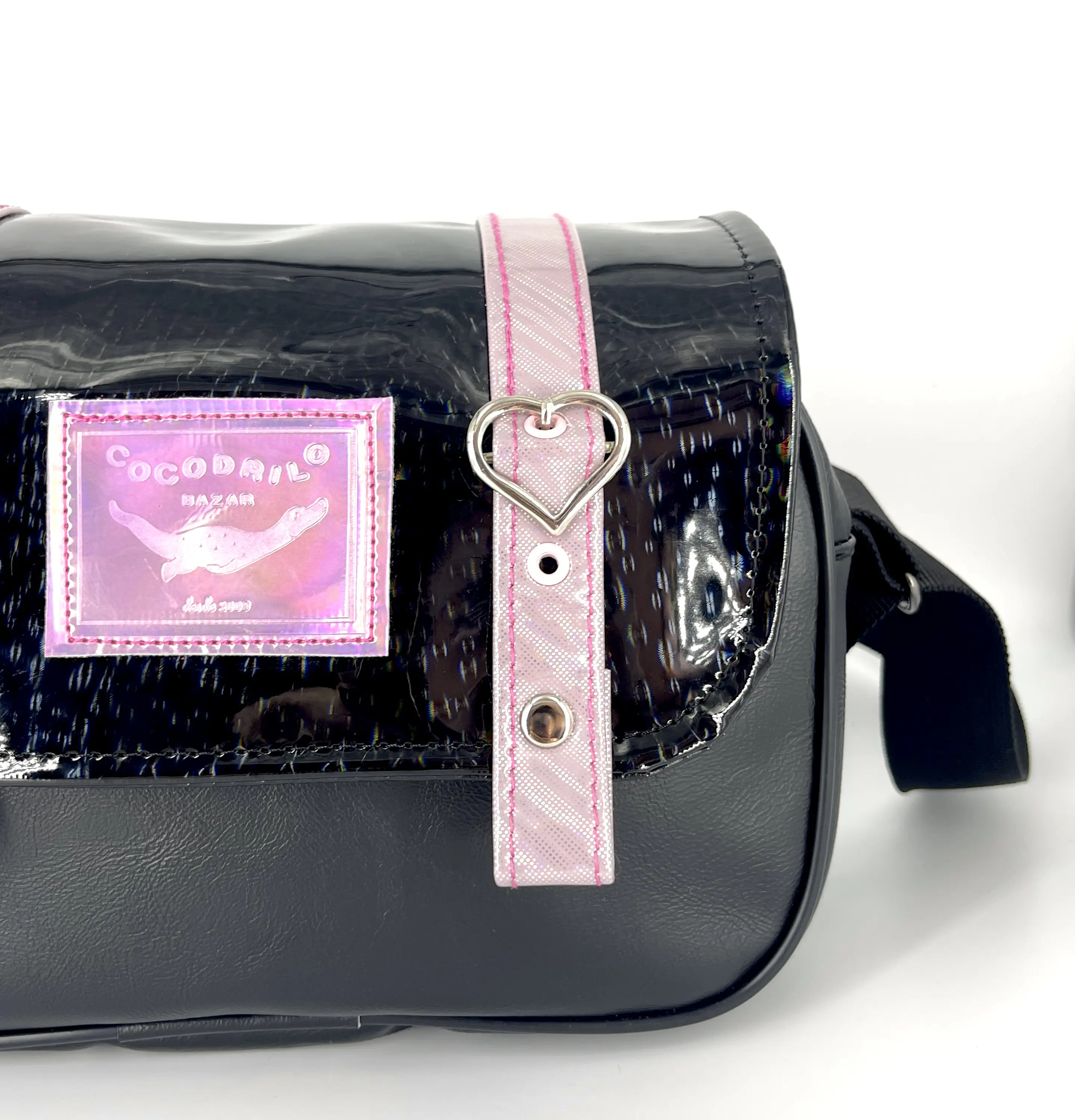 Cartera Nina Charol Holo y Rosa Laser 2
