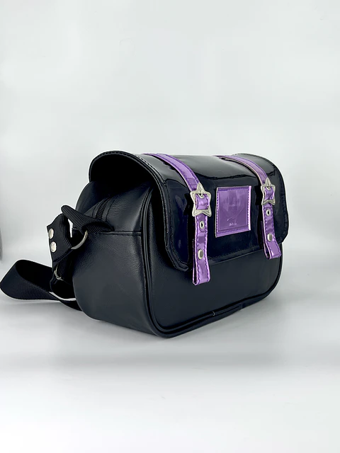 Cartera Nina Lila Metalizado y Charol 