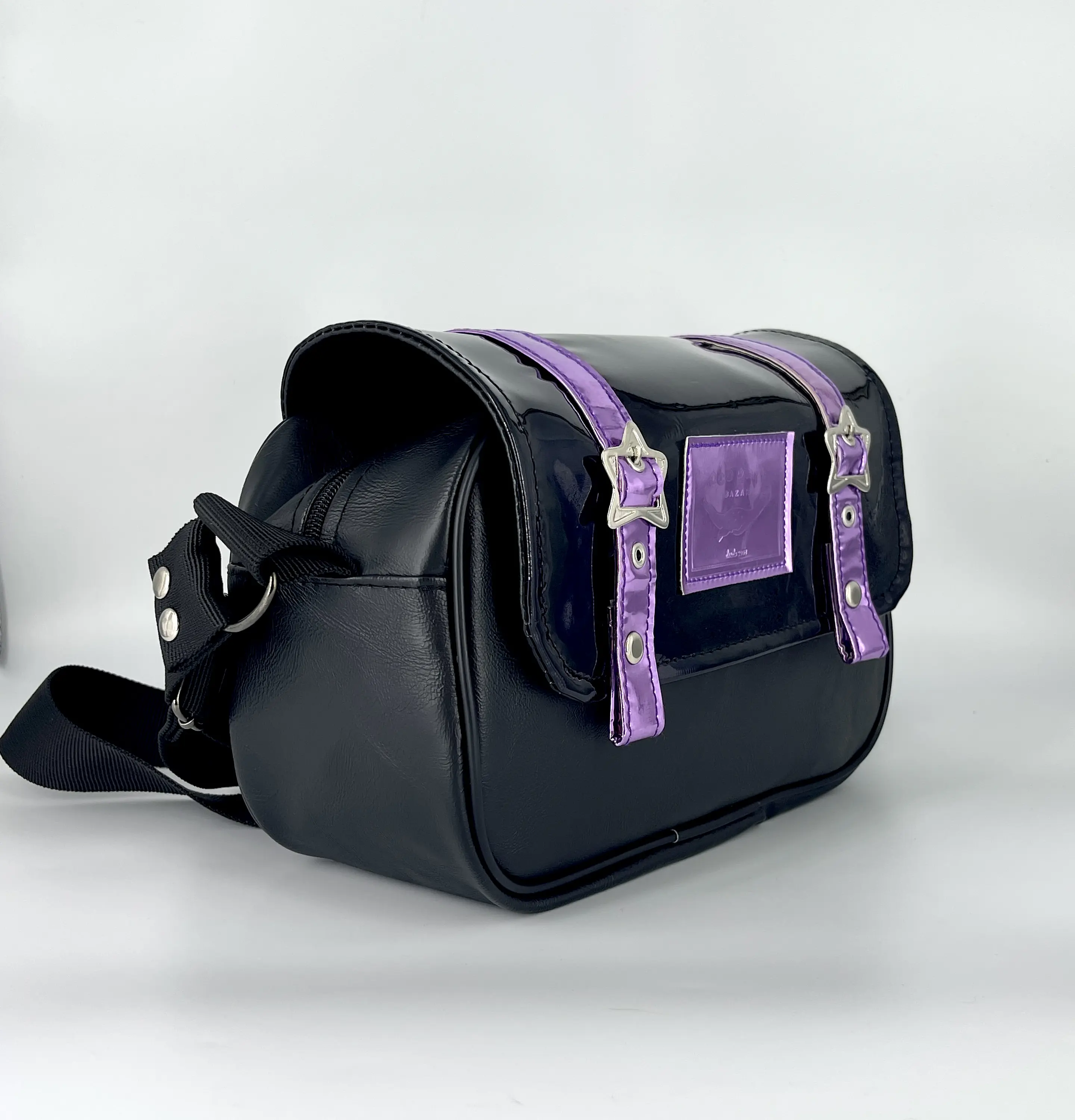 Cartera Nina Lila Metalizado y Charol  1