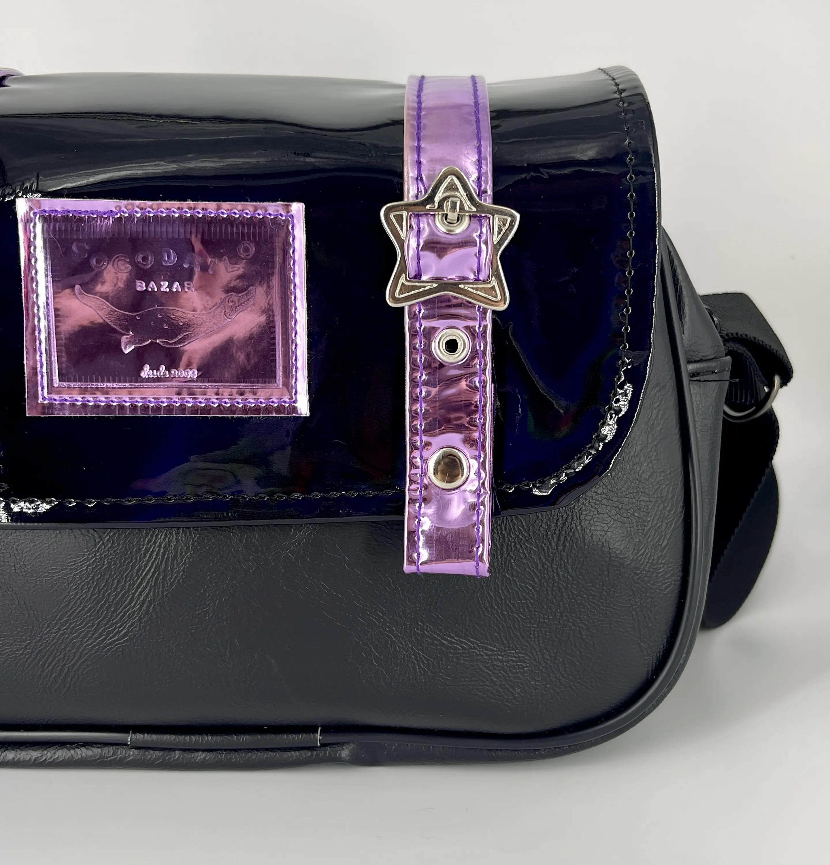 Cartera Nina Lila Metalizado y Charol  2