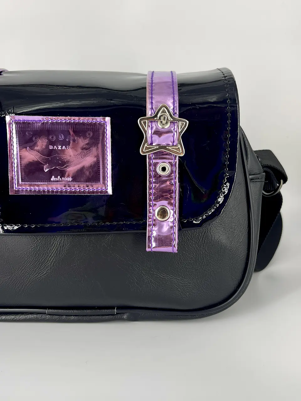 Cartera Nina Lila Metalizado y Charol  2