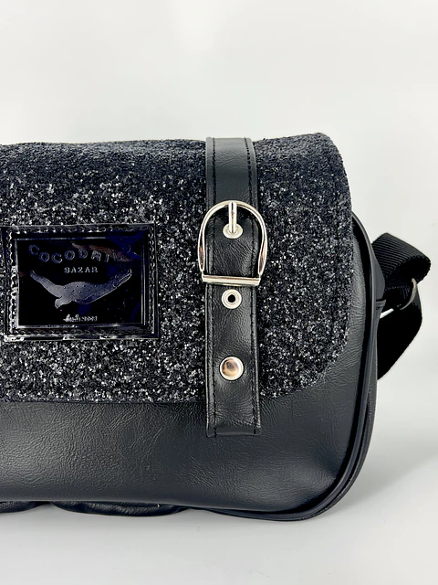 Cartera Nina Glitter Negro
