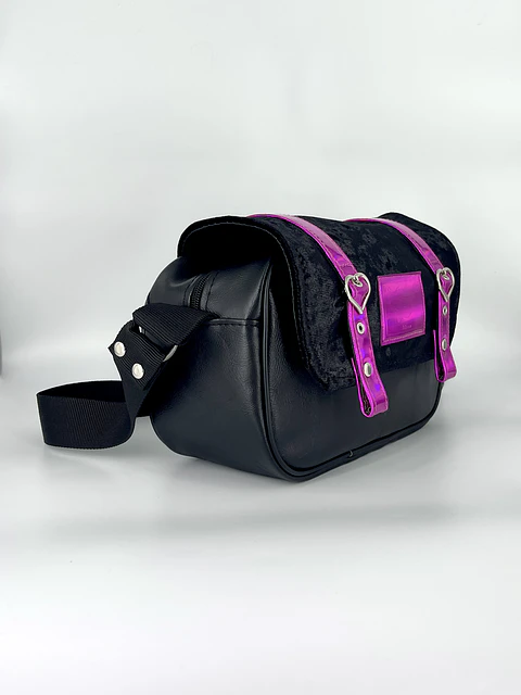 Cartera Nina terciopelo y frozen Magenta