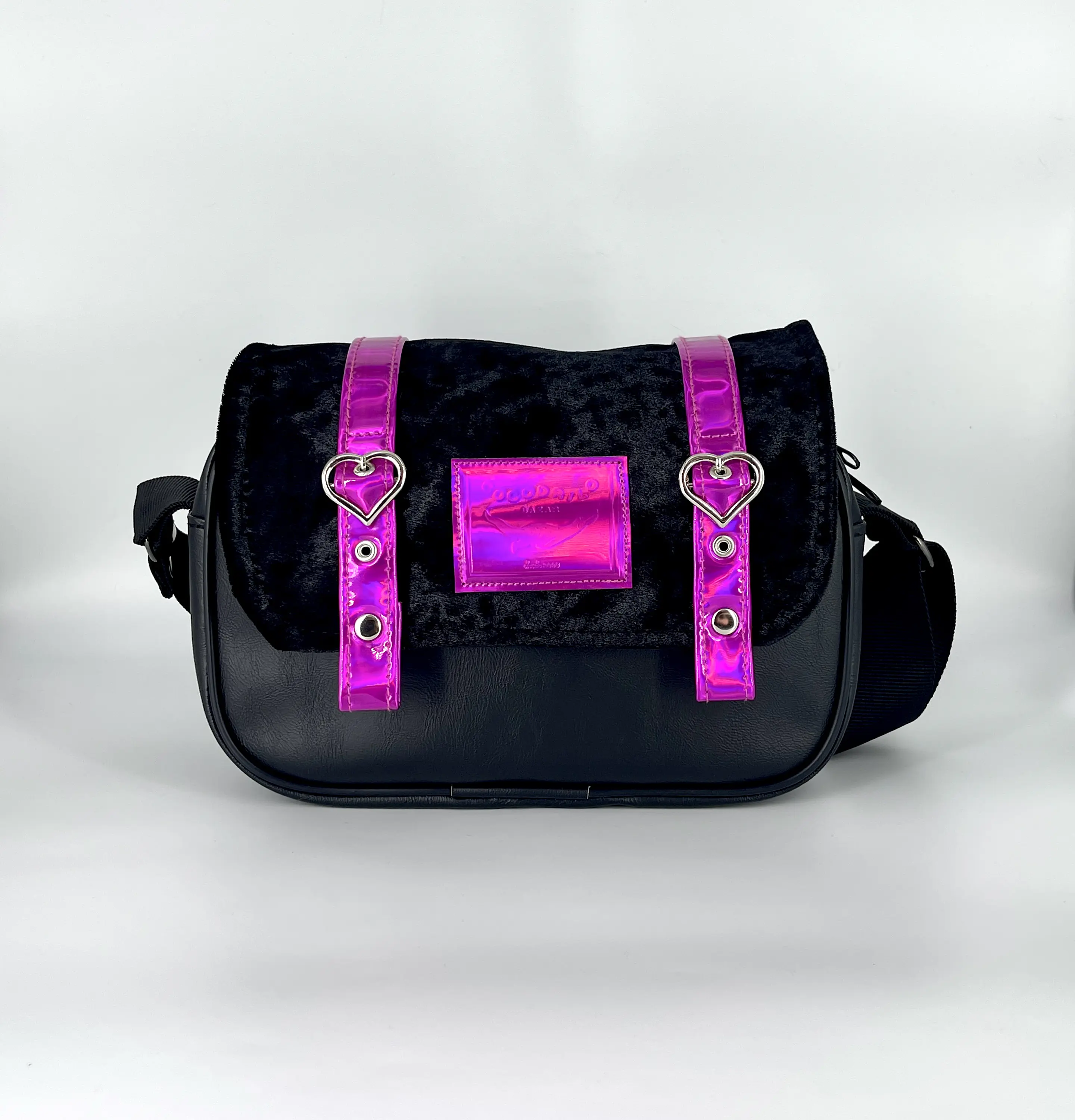 Cartera Nina terciopelo y frozen Magenta 2