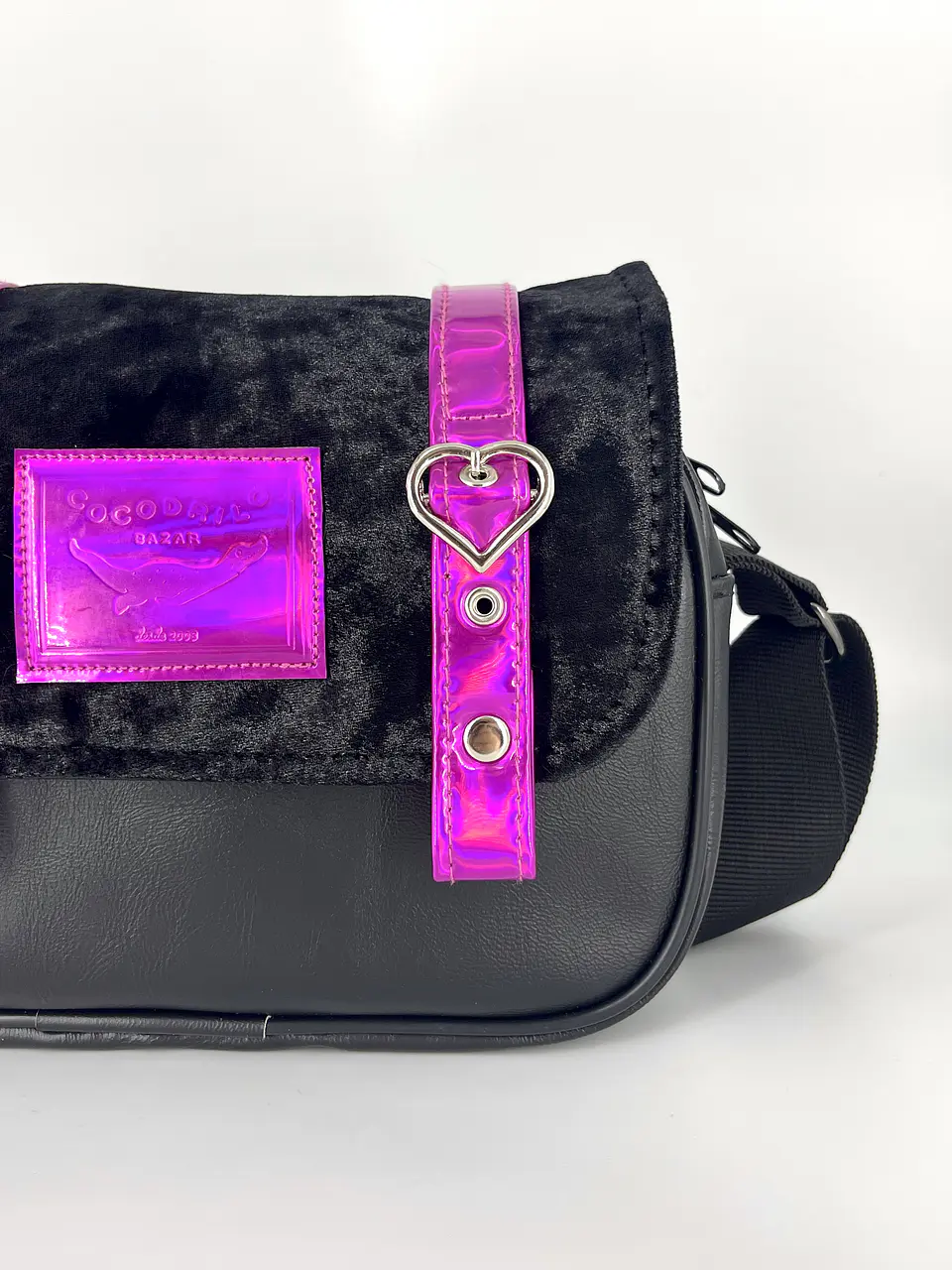 Cartera Nina terciopelo y frozen Magenta 3