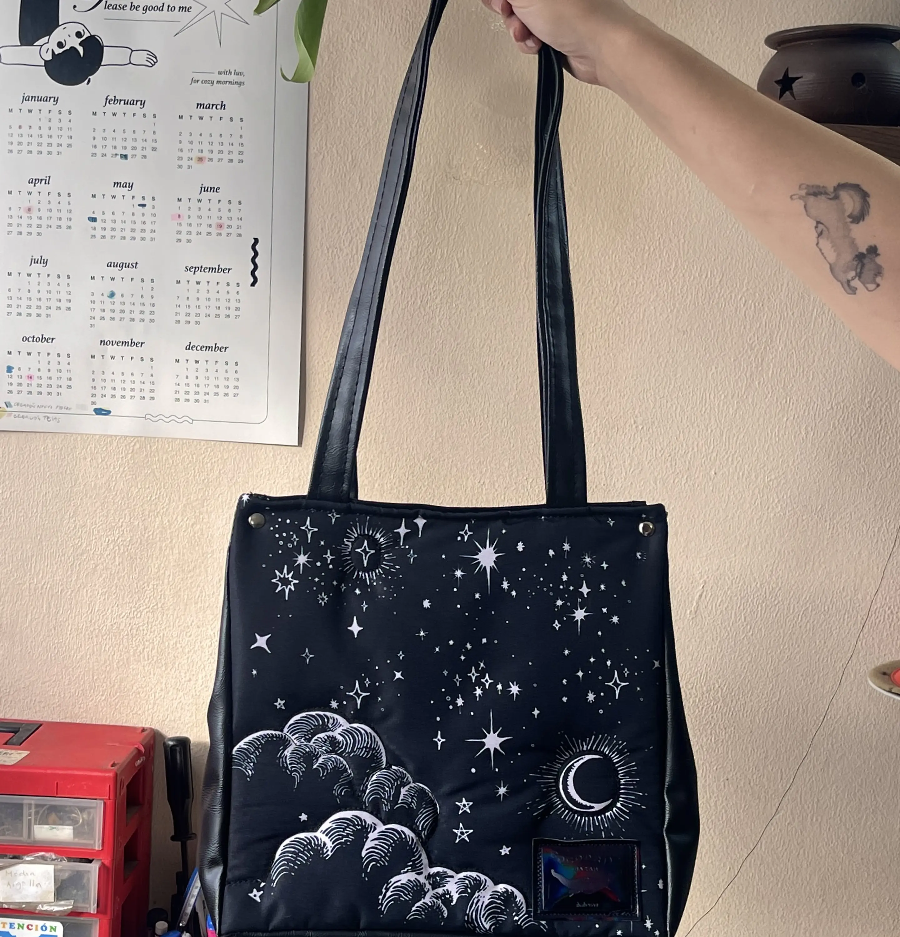 Totebag Alma Estrellas y Luna 1