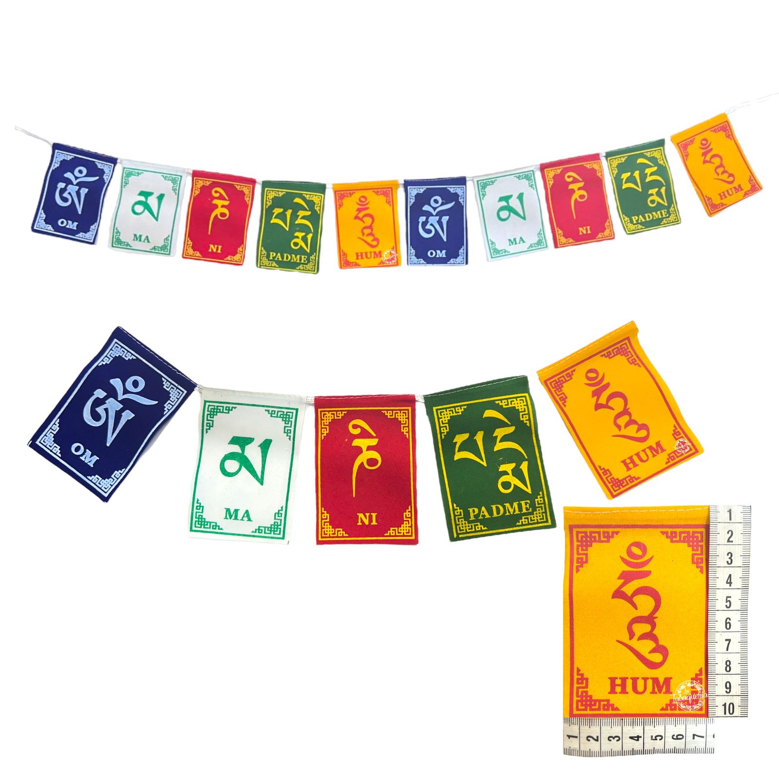 TINGSHA TIBETANA SÍMBOLOS SAGRADOS MEDIANA (7,5 CM)